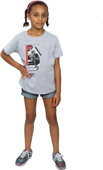 Actual product image Star Wars Girls The Last Jedi Captain Phasma Cotton T-Shirt (140, 146)