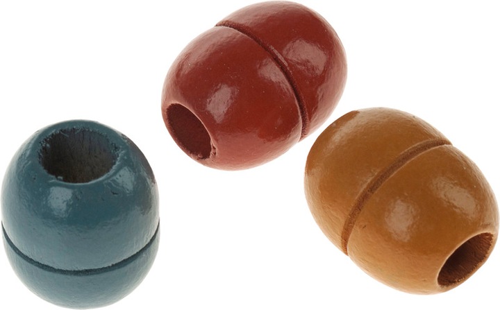 Image du produit Rico Design Perles en bois Makramee couleur terre, 24 pièces