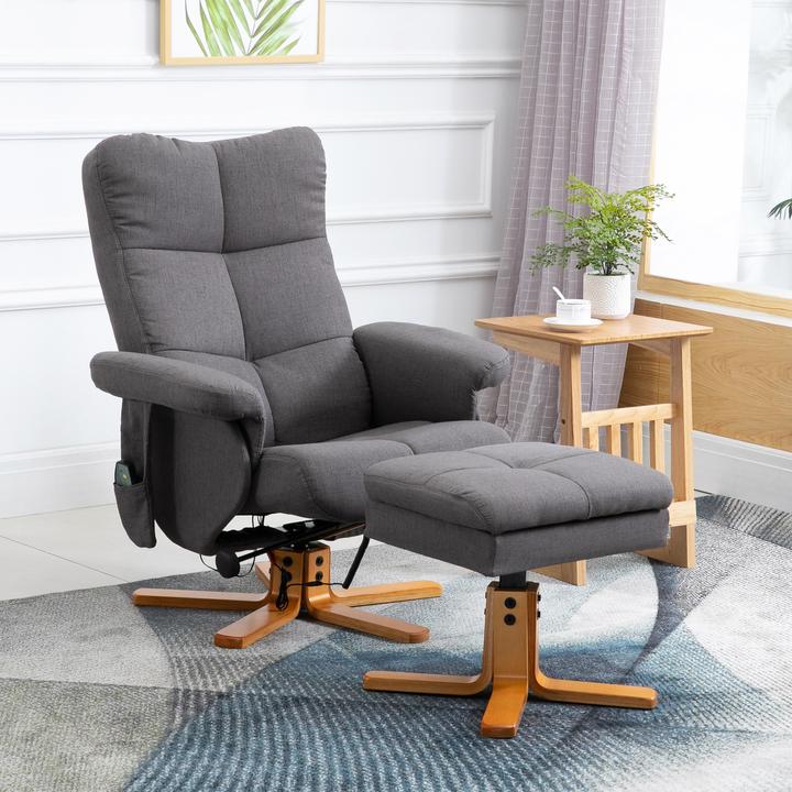 Produktbild Homcom Massagestuhl mit Fusshocker und Stauraum