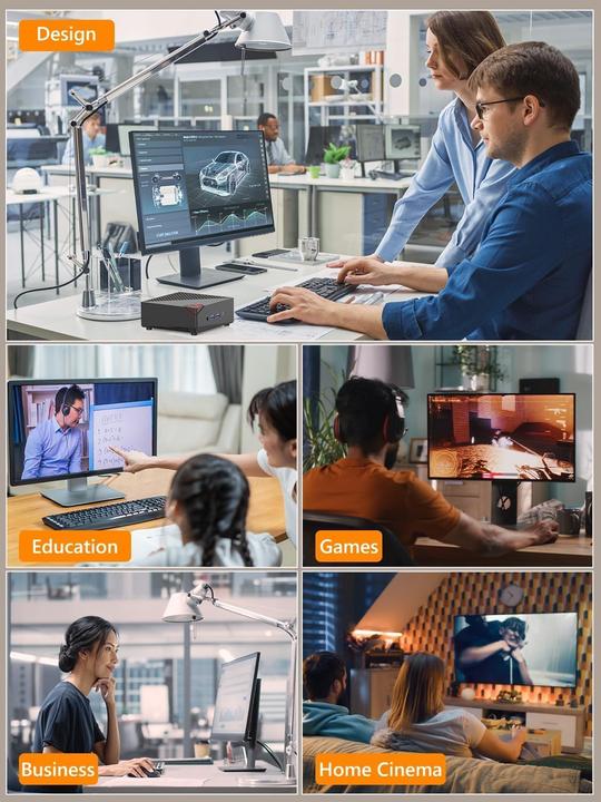 NiPoGi Mini PC AM06 PRO mit Ryzen 7 5825U, WiFi 6 und 4K Triple Display (512 GB, 32 GB, AMD Ryzen 7 5825U)
