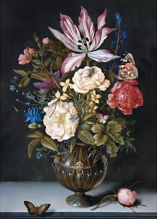 Actual product image Djeco Still life with flowers - Ambrosius Bosschaert (1000 pieces)