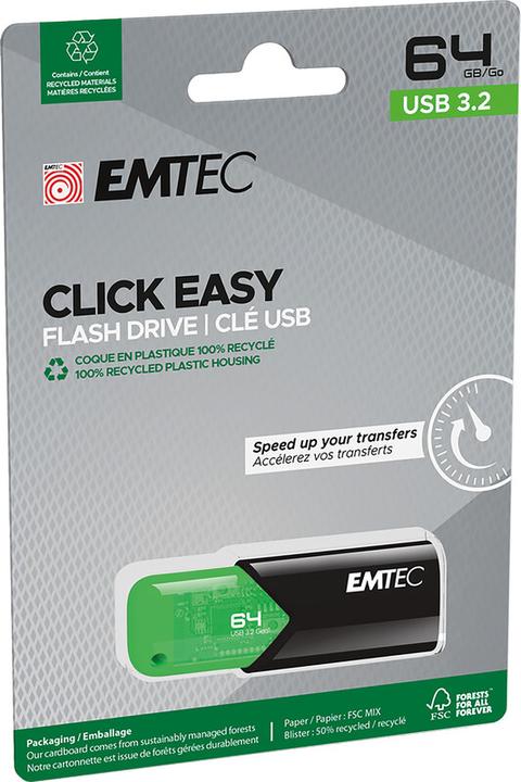 Produktbild Emtec B110 Click Easy (64 GB, USB-A)