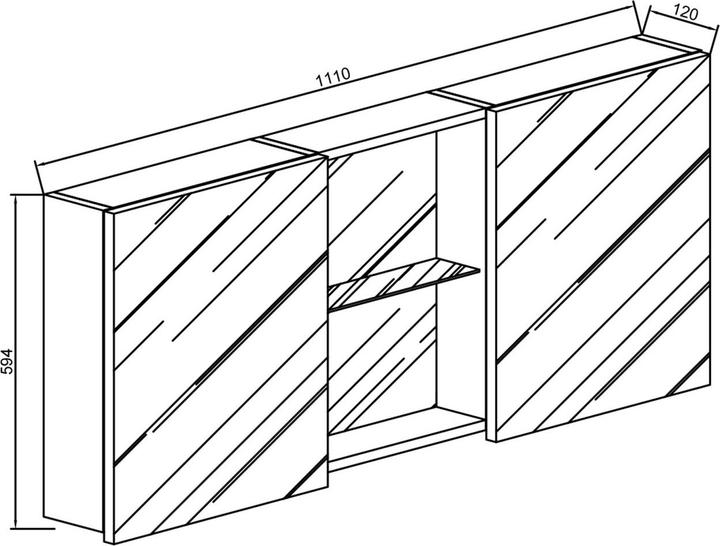 Produktbild VCM Bad Spiegelschrank Budasi mit Ablage