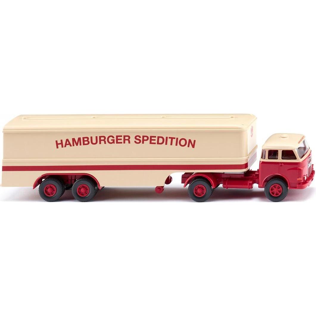 Thumbnail - Wiking 051329 H0 LKW Modell MAN Pausbacke Koffersattelzug "Hamburger Spedition"
