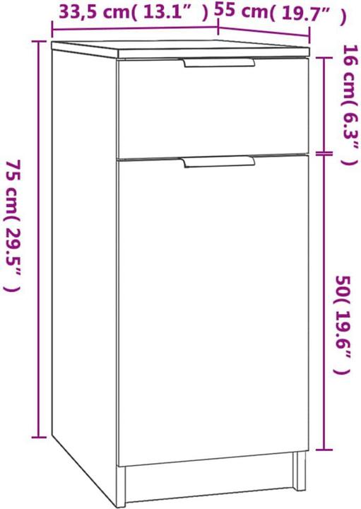 Image du produit vidaXL Gaven (33.5 x 50 x 75 cm)