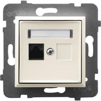 Ospel, Presa di corrente, ARIA Gniazdo komputerowe pojedyncze, kat. 5e MMC ecru GPK-1U/K/m/27