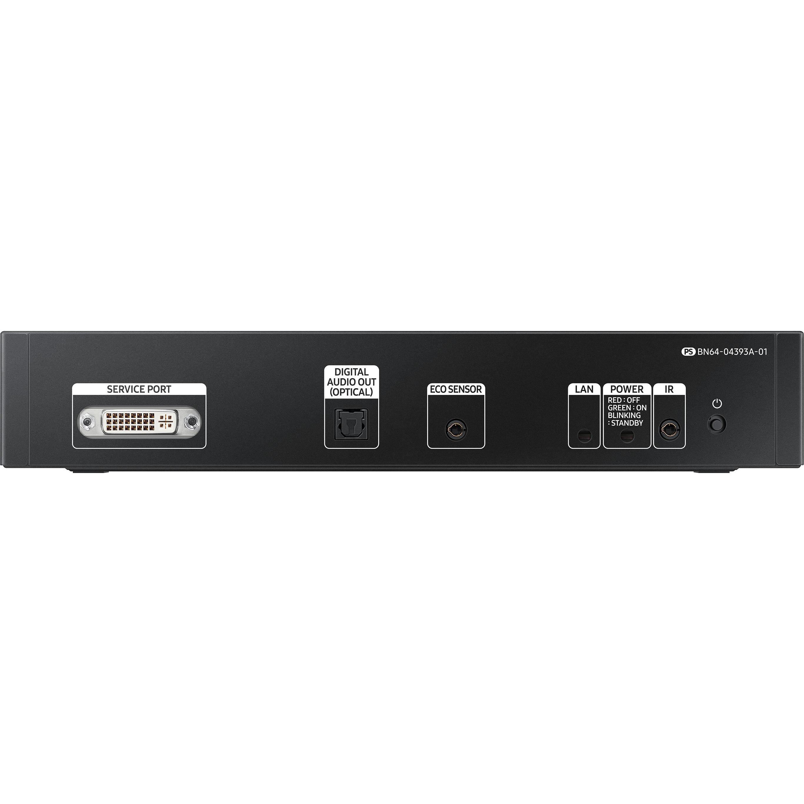 Samsung SBB-SNOWRAF - 1920 x 1080 Pixel - RS-232C - Schwarz - Tizen 4.0 - 50 - 60 Hz - 2, Digital Signage Zubehör, Schwa...