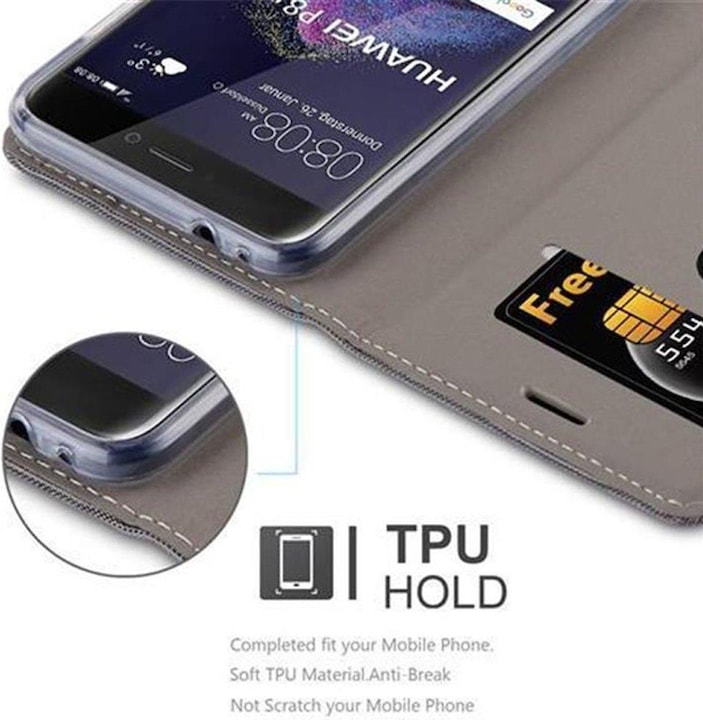 Produktbild Cadorabo Book Jeans Optik Cover (Huawei P8 Lite (2017))