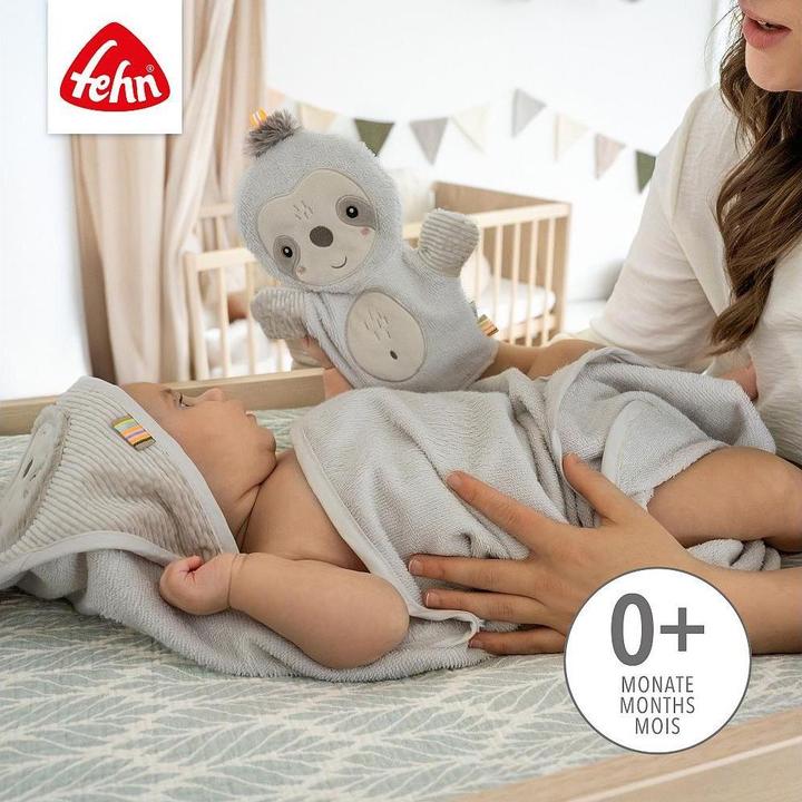 Image du produit Fehn Baby-Waschhandschuh Faultier, Material: Polyester, Frottee