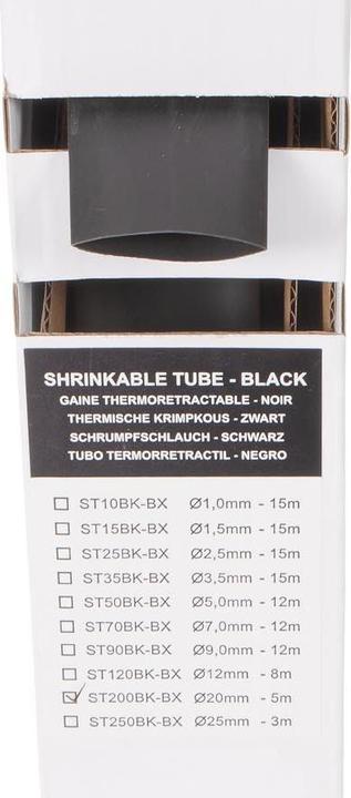 Image du produit Velleman GAINE THERMORÉTRACTABLE 2:1 - 20.0mm - NOIR - 5m (1 x)