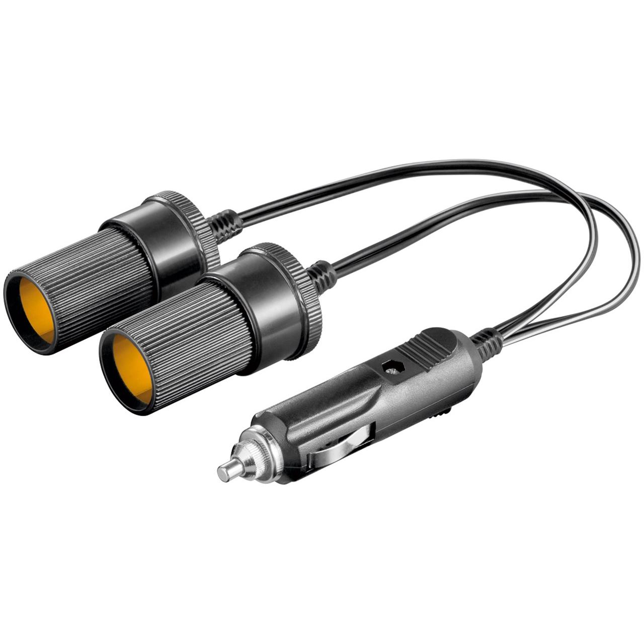 Thumbnail - Goobay Auto Zigarettenanzünder Y-Verteiler, Auto Adapter, Schwarz