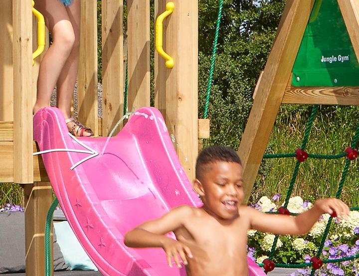 Actual product image Jungle Gym Wave slide long Pink