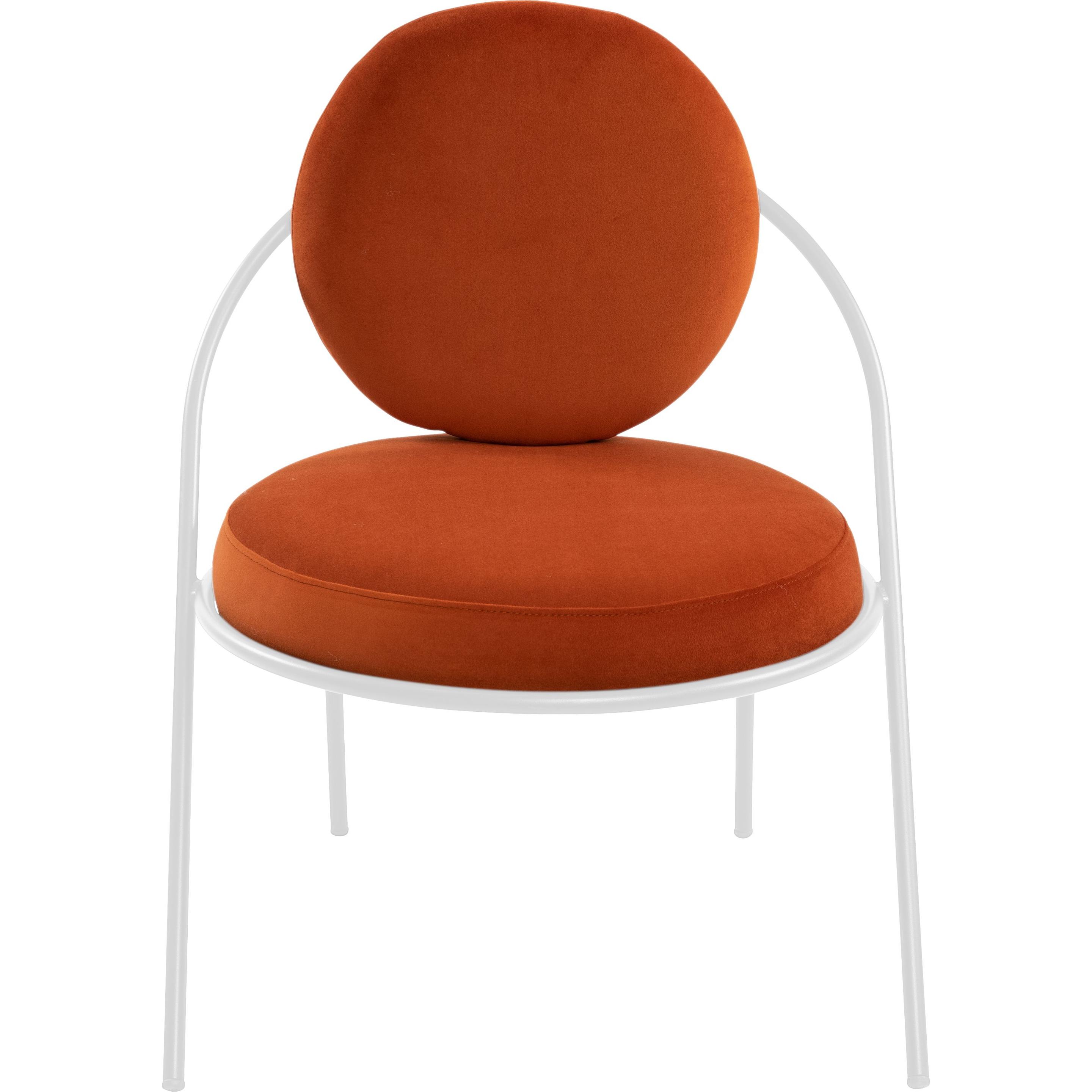 Paperflow, Poltrona, 2 Poltrone In Tessuto Bianco Ruggine Saturne