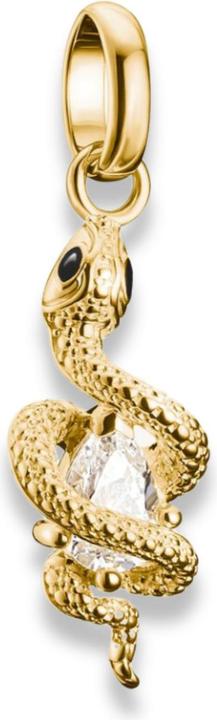 Image du produit Thomas Sabo Charm-Anhänger Schlange mit Stein Connect vergoldet (Argent Sterling)