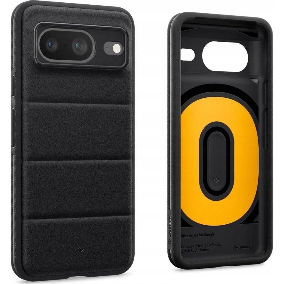 Spigen Caseology Athlex Google Pixel 8 active black (Google Pixel 8), Smartphone Hülle, Schwarz