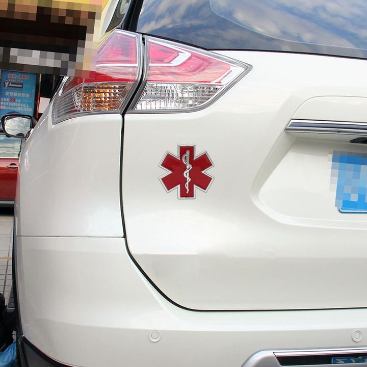 Actual product image König Design 3D ABS chrome star doctor all-wheel off-road sticker emblem logo lettering