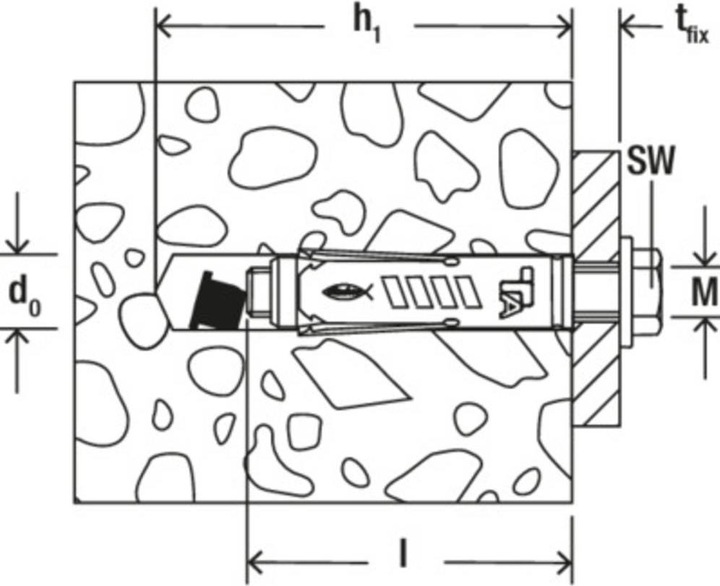 Actual product image Fischer Heavy duty anchor M6 (2 pcs.)