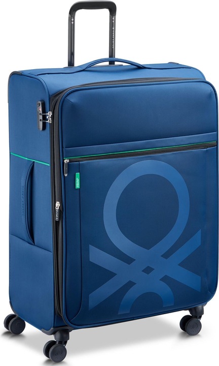 Immagine prodotto Delsey Paris x United Colors of Benetton Colour Block Trolley a 4 ruote L 77 cm con piega elastica (114 l, XL (da 115l))