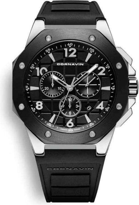 Actual product image Cornavin Downtown Sport CO 2012-2009R (Sports watch, Analogue wristwatch, Chronograph, 44 mm)