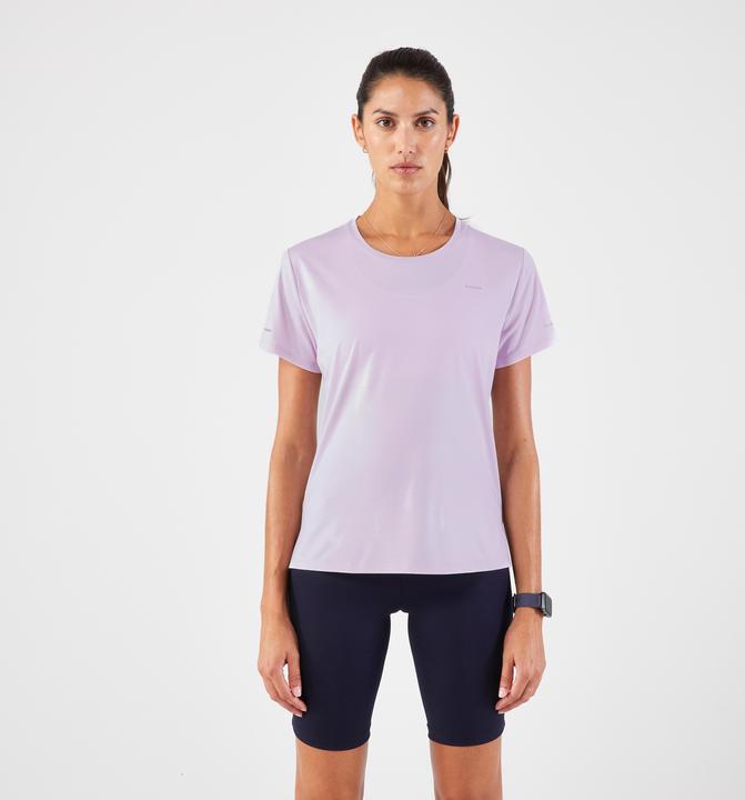 Actual product image Kiprun Women's breathable short-sleeved running shirt - Run 500 Dry mauve (XXL)