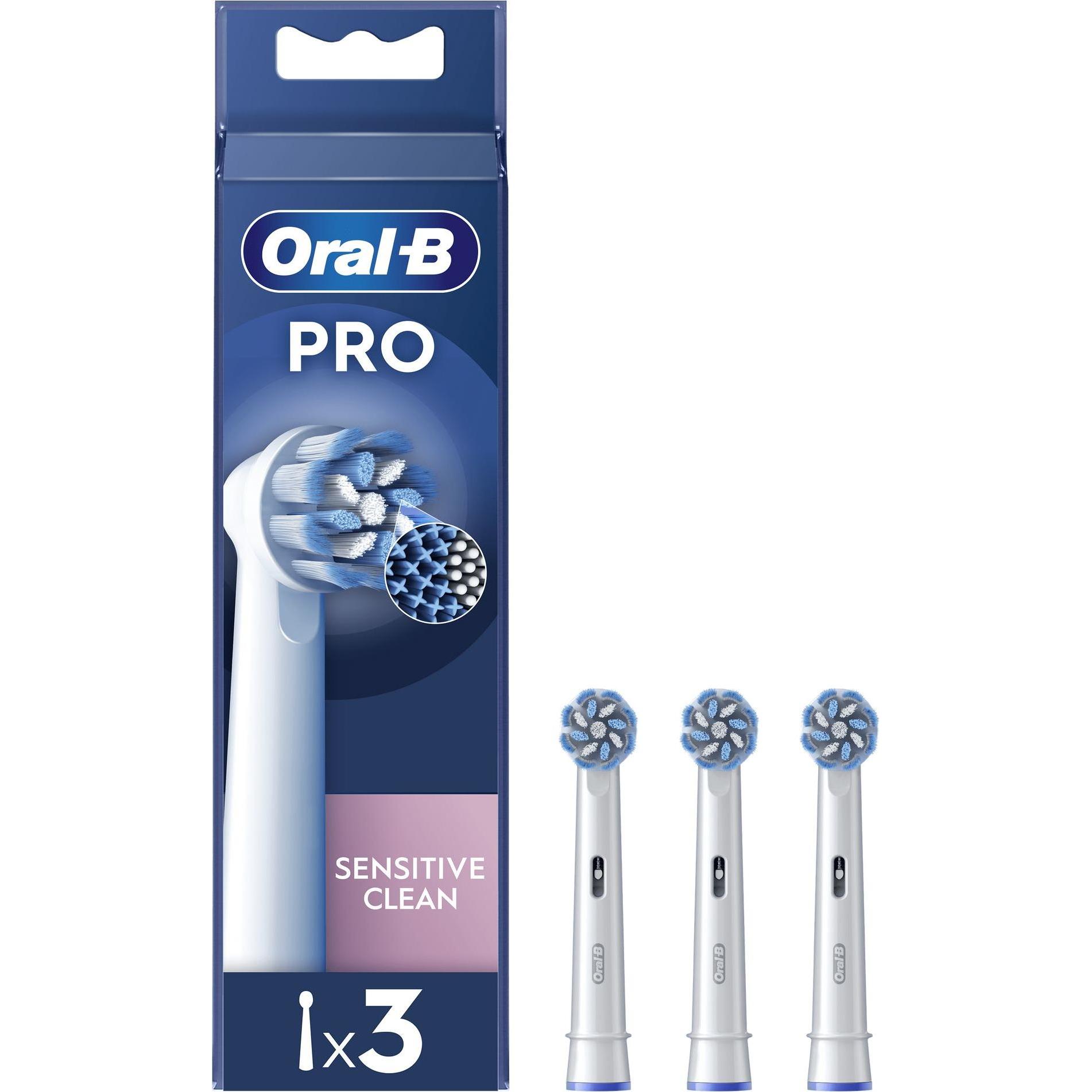 Braun, Testine per spazzolino, Oral-B Testine Di Ricambio Pro Sensitive Clean, 3 Testine (3 x)