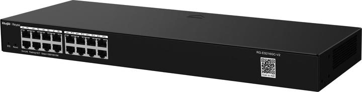 Actual product image Ruijie 16-Port Gigabit Smart Switch, 16 Gigabit RJ45 Ports,19-inch Rack-mountable Steel Case (16 ports)