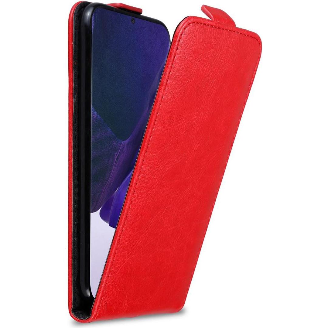 Cadorabo Flip wie Invis Cover (Samsung Galaxy Note 20 Ultra), Smartphone Hülle, Rot