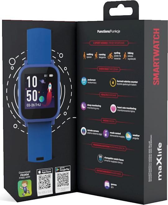 Actual product image Maxlife smartwatch Kids MXSW-200 blue