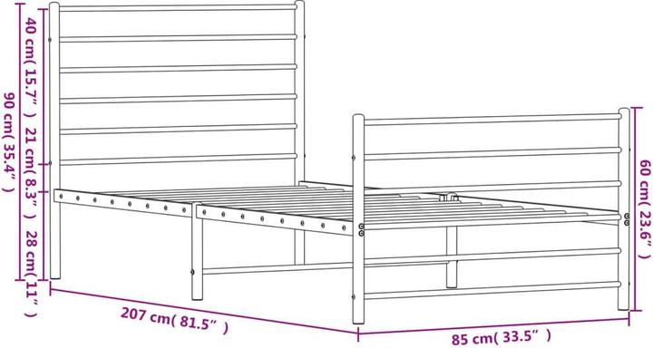 Image du produit vidaXL Bettgestell (80 x 200 cm)