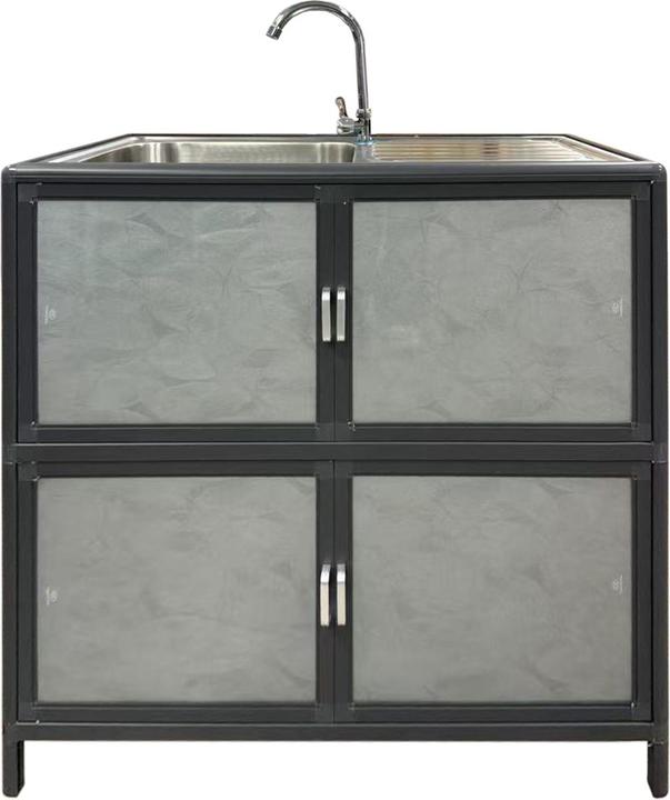 Actual product image HTI-Living Spüle mit Abtropfläche und Unterschrank für Outdoorküche Grau (43 cm, 83 cm)