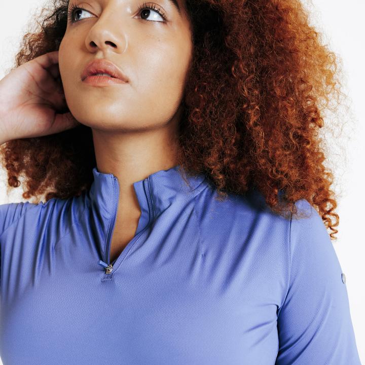 Produktbild Fouganza Reit-Poloshirt kurzarm Damen blau (M)