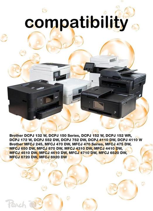 Produktbild Peach Spar Tintenpatronen, kompatibel zu LC-123 (BK, C, M, Y)