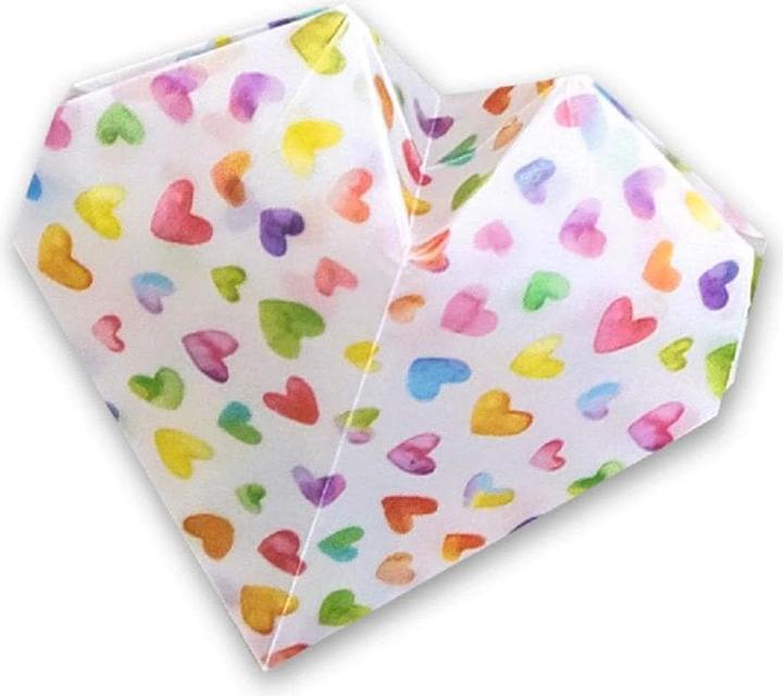 Immagine prodotto Ursus Cartelle di carta trasparente "Cuori colorati", circa 15 x 15 cm (115 g/m², 50 x)