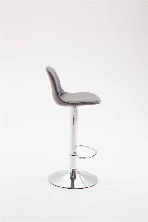 Actual product image CLP Barstool Kiel Fully Upholstered Imitation Leather, Grey