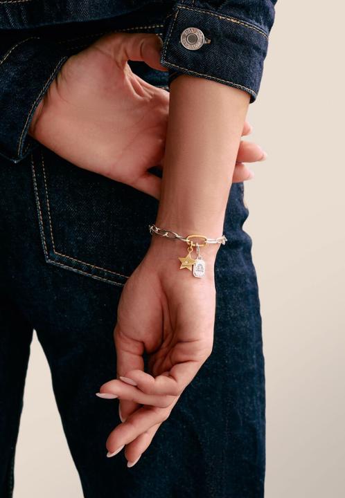 Immagine prodotto Thomas Sabo Charm-Anhänger Stern mit weissem Stein Connect vergoldet (placcato oro 750 / 18)