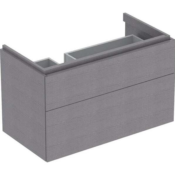Geberit, Waschbeckenunterschrank, Xeno 2 Waschtischunterschrank mit Siphonausschnitt links 500.515., 880x530x462mm, 2 Sc...