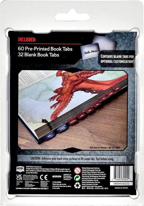 Actual product image Wizkids Accessories D&D Book Tabs: Monster Manual -EN- (English)