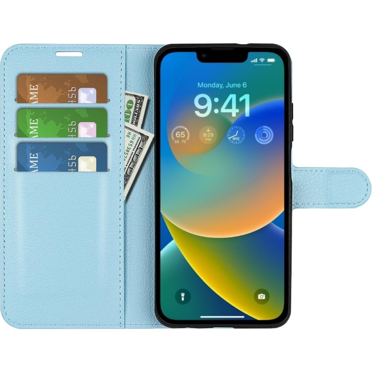 Thumbnail - Screenguard Apple iPhone 14 Plus Leather Guard Lederhülle (Apple iPhone 14 Plus), Smartphone Hülle, Blau