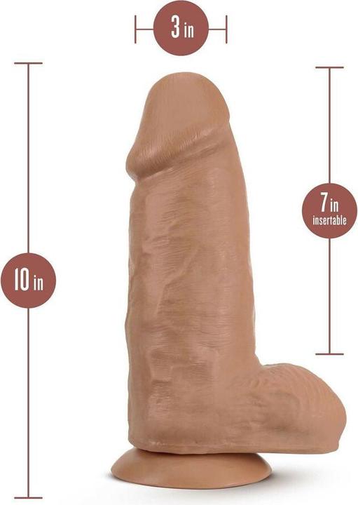 Produktbild Blush Novelties Au Naturel Chub - Realistic 10 Inch Sensa Feel Dual Density Dildo - 3" Thick FlexiSh