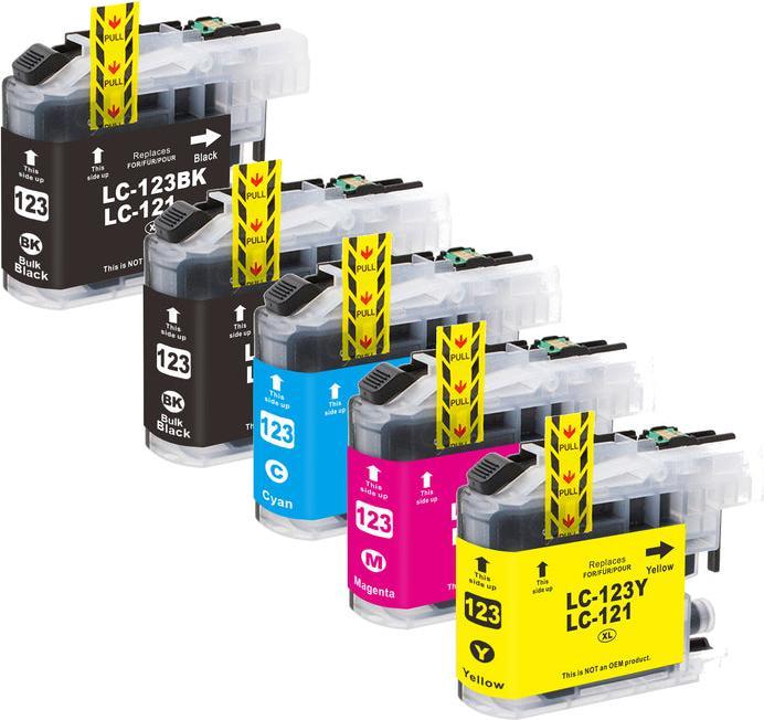 Image du produit Hermex Cartouche d'encre alternative à Brother LC-123 CMYK XL (M, C, Y, CF)