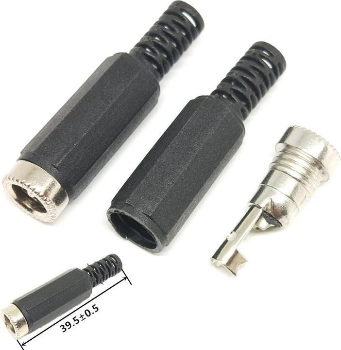 Actual product image OEM DC-socket 5.5mm 2.1mm solder version