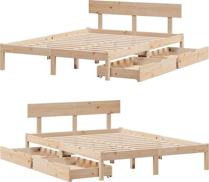 Produktbild vidaXL Bettrahmen (140 x 190 cm)