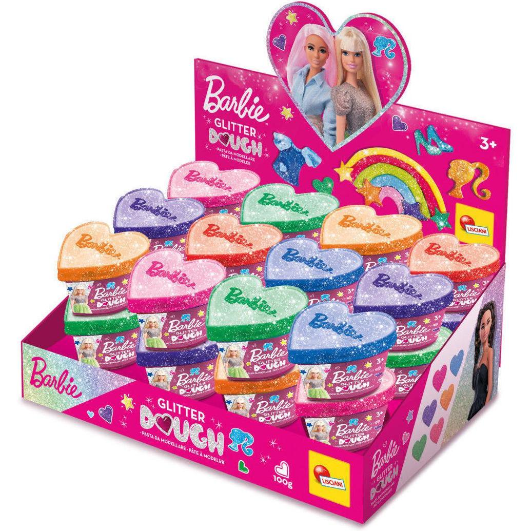 Lisciani Barbie Dough Heart Of Barbie Glitter Display 24