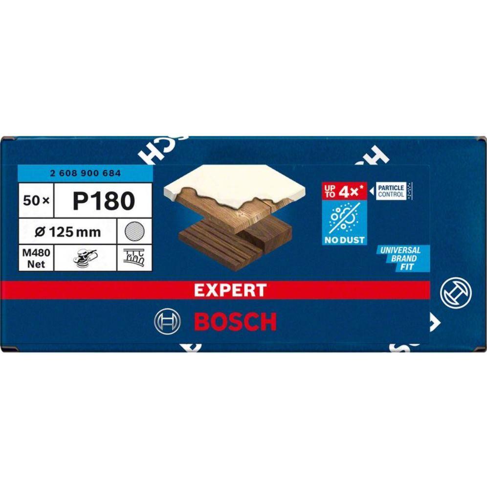 Thumbnail - Bosch Professional Zubehör, Schleifmittel, EXPERT M480 Schleifnetz für Exzenterschleifer, 125 mm, G 180, 50 Stück (180)