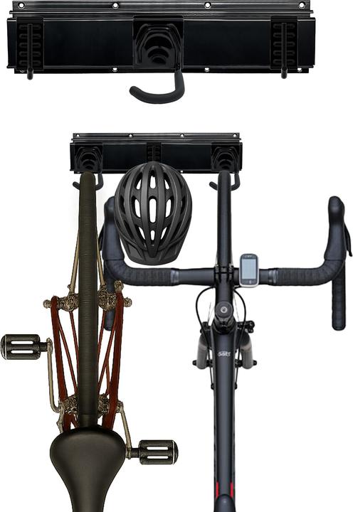 Actual product image Relaxdays Fahrrad Wandhalterung mit Schiene