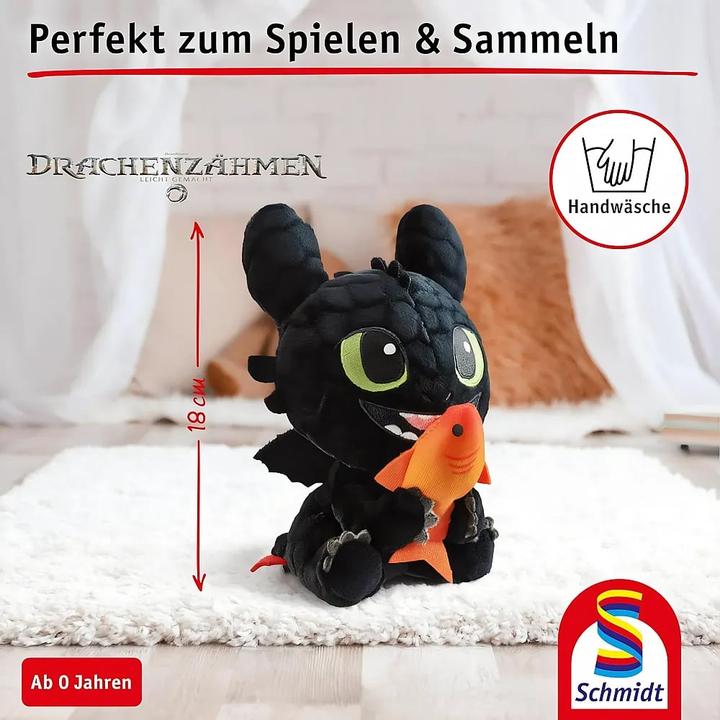 Produktbild Schmidt Spiele SSP Dragons, Ohnezahn, hungrig, 18 cm (18 cm)
