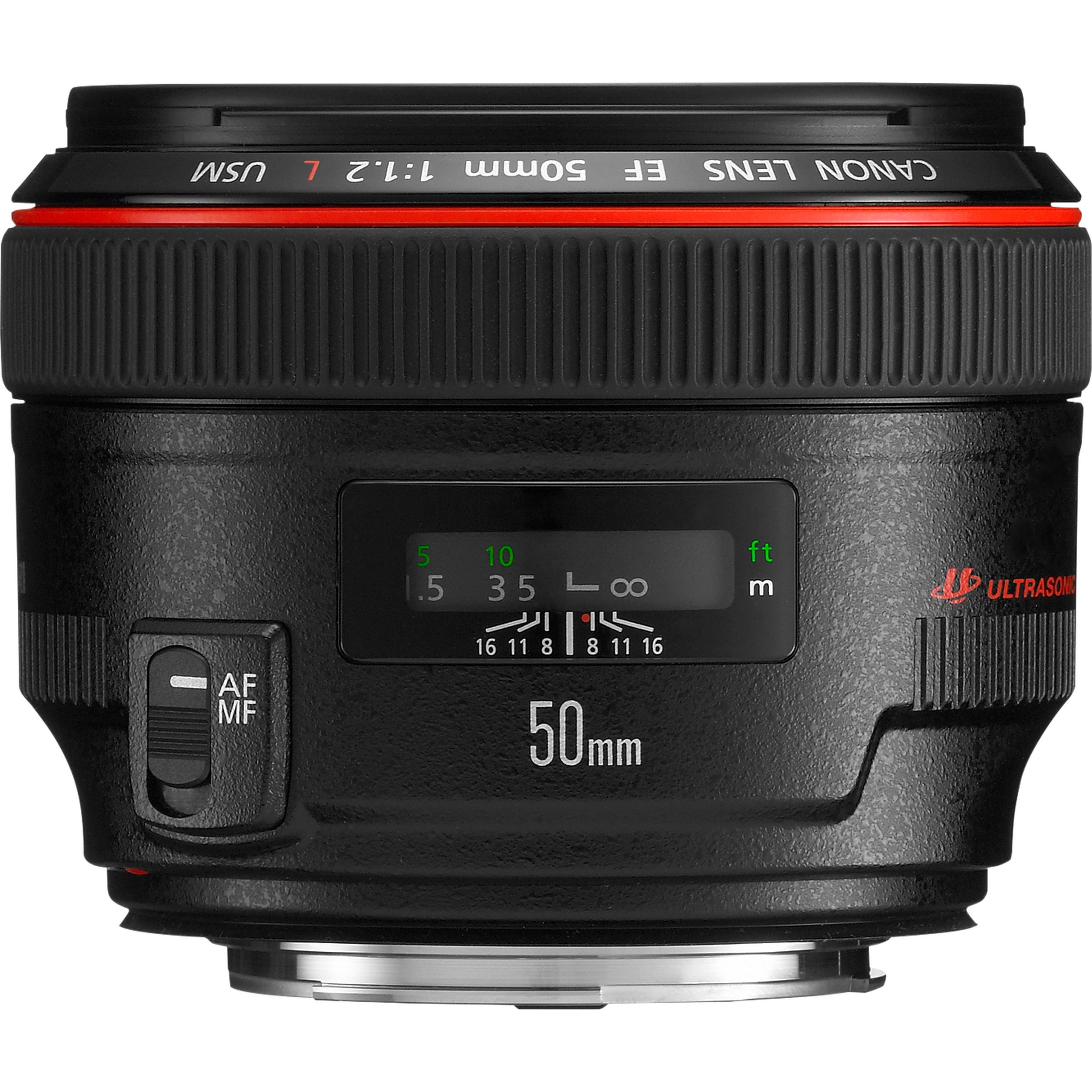 Canon EF 50mm f/1.2L USM (Canon EF, Vollformat), Objektiv, Schwarz