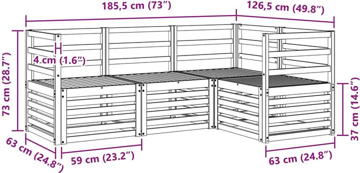 Produktbild vidaXL Outdoor-Sofa
