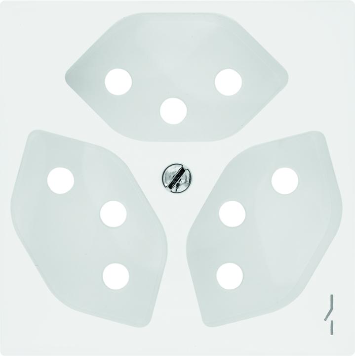 Actual product image Feller Front panel to socket Edizio 3xT13 ws, separated