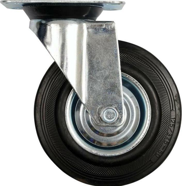 Toya Zwenkwiel W. Zwart Rubber 160mm